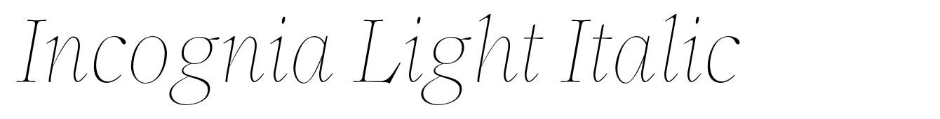 Incognia Light Italic